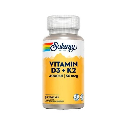 Solaray Vitamin D3 + K2 (mk7) 60 Caps