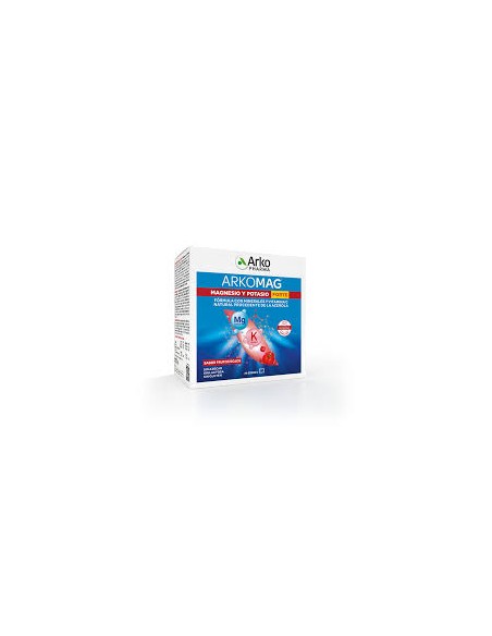 ARKOPHARMA ARKOMAG MAGNESIO Y POTASIO FORTE  24 SOBRES SABOR FRUTOS ROJOS