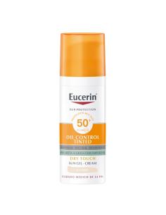 EUCERIN SUN PROTECTION SPF 50+ OIL CONTROL TINTED  1 TUBO 50 ML COLOR CLARO