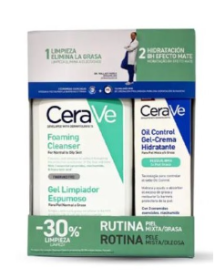 CERAVE PACK GEL LIMPIADOR ESPUMOSO 236ML +OIL CONTROL GEL CREAM 50ML
