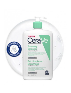 CERAVE GEL LIMPIADOR ESPUMOSO 1 LITRO 25% DESCUENTO