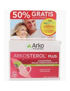 ARKOPHARMA ARKOSTEROL PLUS DUPLO 2 X 30 CAPSULAS 2A UNIDAD 50% DESCUENTO