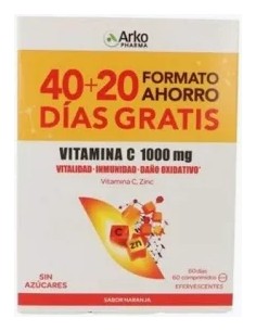 ARKOPHARMA TRIPLO VITAMINA C + ZINC 3 X 20 COMPRIMIDOS
