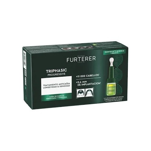 Rene Furterer Triphasic Progressive Tratamiento Anticaida Progresiva 8 Ampollas