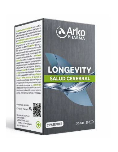 ARKOPHARMA LONGEVITY SALUD CEREBRAL 60CAPS