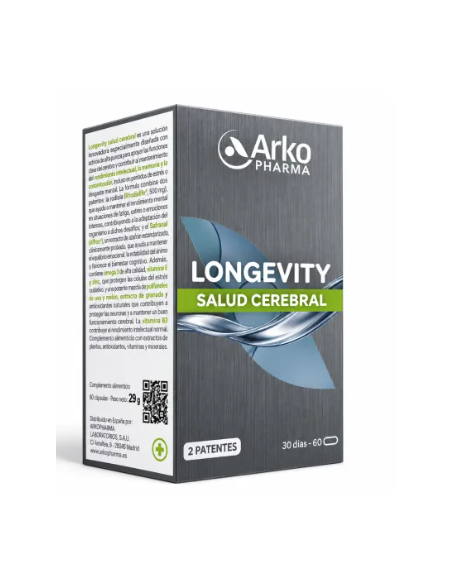 ARKOPHARMA LONGEVITY SALUD CEREBRAL 60CAPS