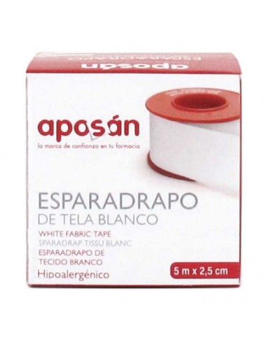 Comprar Aposan Esparadrapo Tela 5m X 2,5cm Color Blanco a precio online