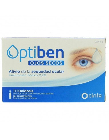 Optiben Ojos Secos Colirio 20 monodosis - Farmacia Cumbre del Sol