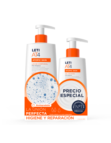 LETI AT4 LECHE CORPORAL 500ML + GEL BAÑO 250ML
