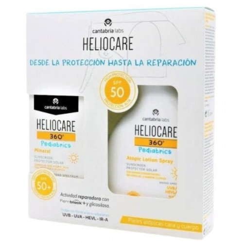 Heliocare Pack 360º Pediatrics Mineral 50ml + Pediatrics Atopic Spray 250ml