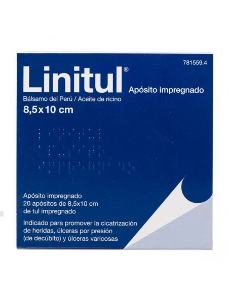 LINITUL 20 APOSITOS IMPREGNADOS 8,5 X 10 CM