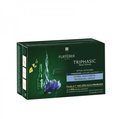 Rene Furterer Triphasic Tratamiento Anticaida Reaccional 12 Ampollas X 5ml
