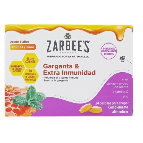 Kenvue Zarbee's Garganta Y Extra Inmunidad Original 24 Pastillas – imagen 3