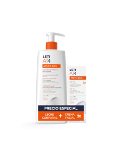 LETI AT4 LECHE CORPORAL 500ML + CREMA FACIAL SPF20 50ML