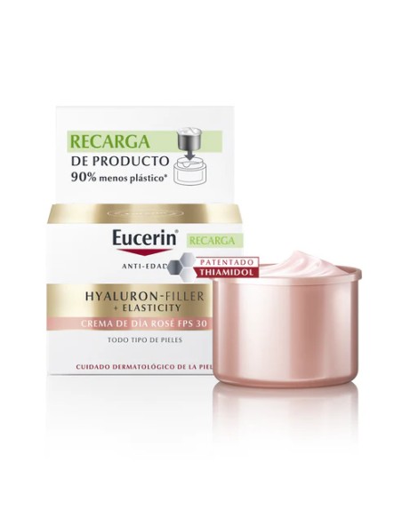 EUCERIN HYALURON FILLER+ ELASTICITY ROSE DIA FP 30  1 ENVASE 50 ML REFILL